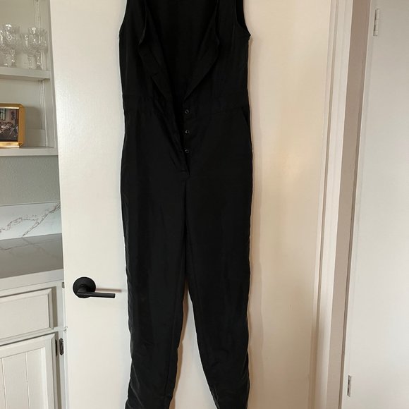 American Apparel black button-up jumpsuit - Picture 6 of 6